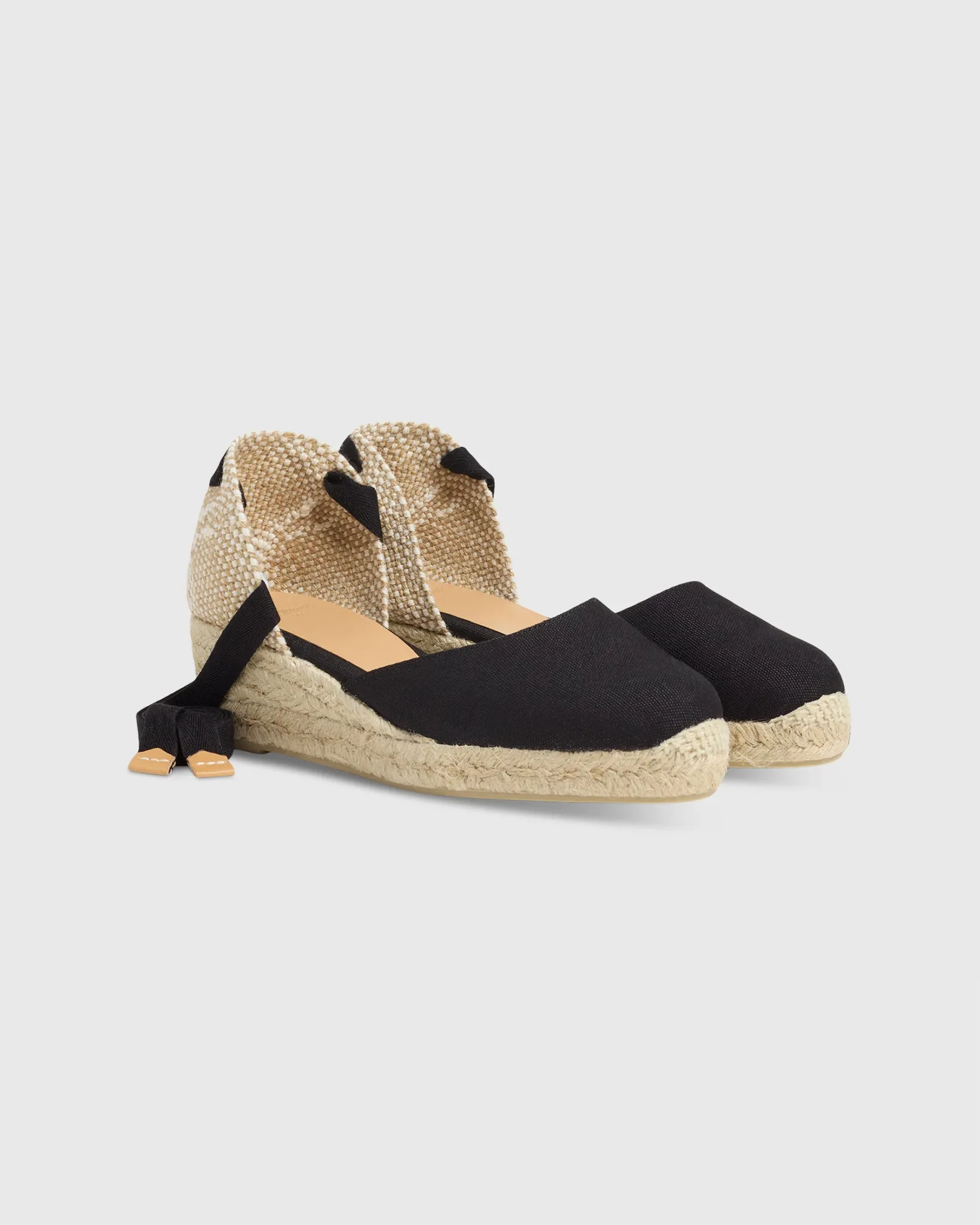 Extra Low Carina Espadrille in Black Canvas