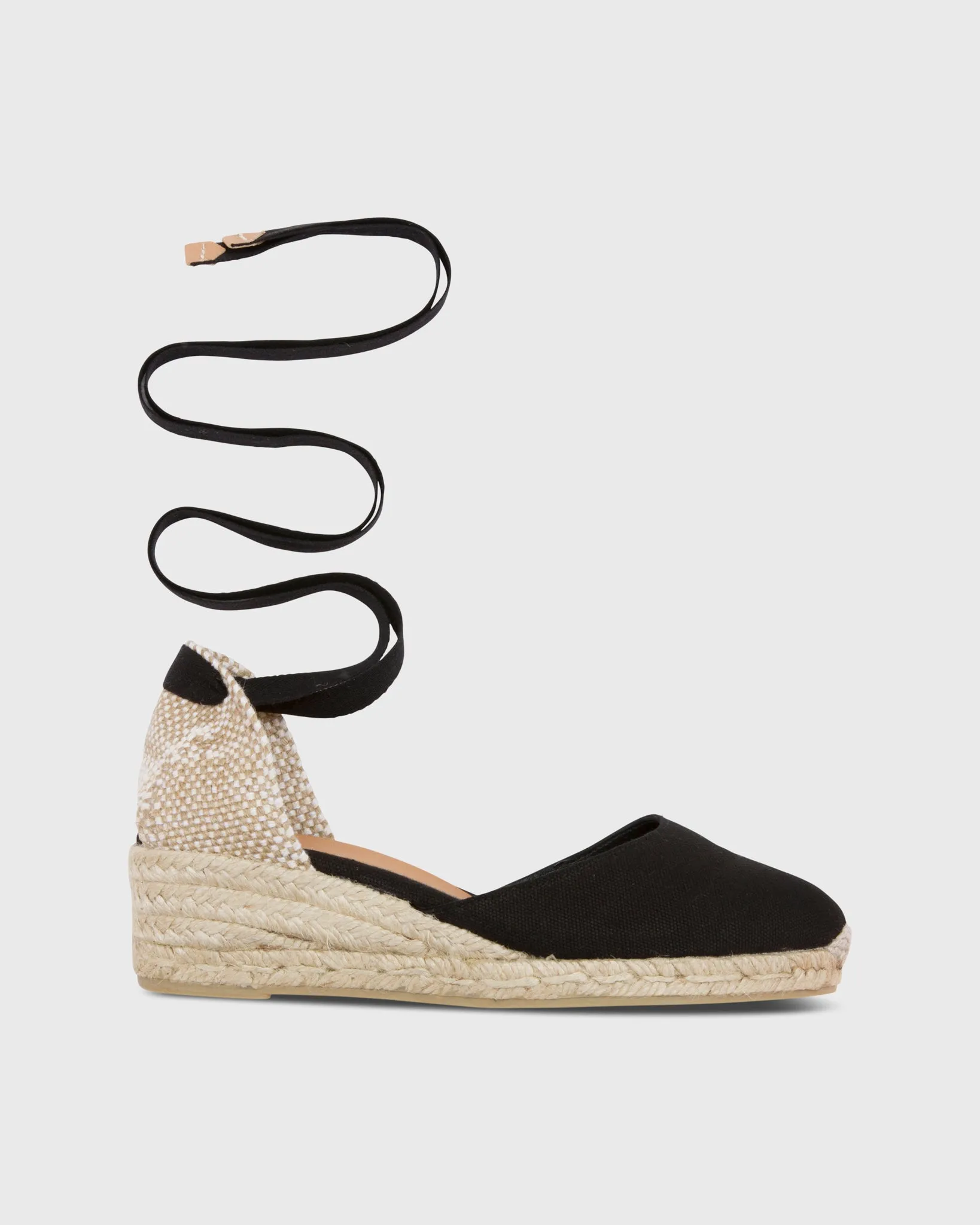 Extra Low Carina Espadrille in Black Canvas