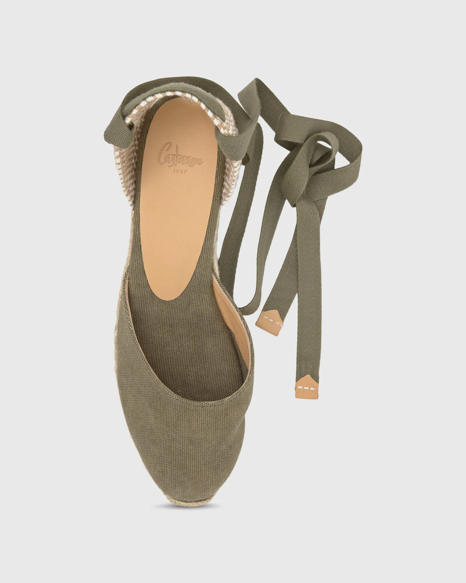 Extra Low Carina Espadrille in Olive Canvas