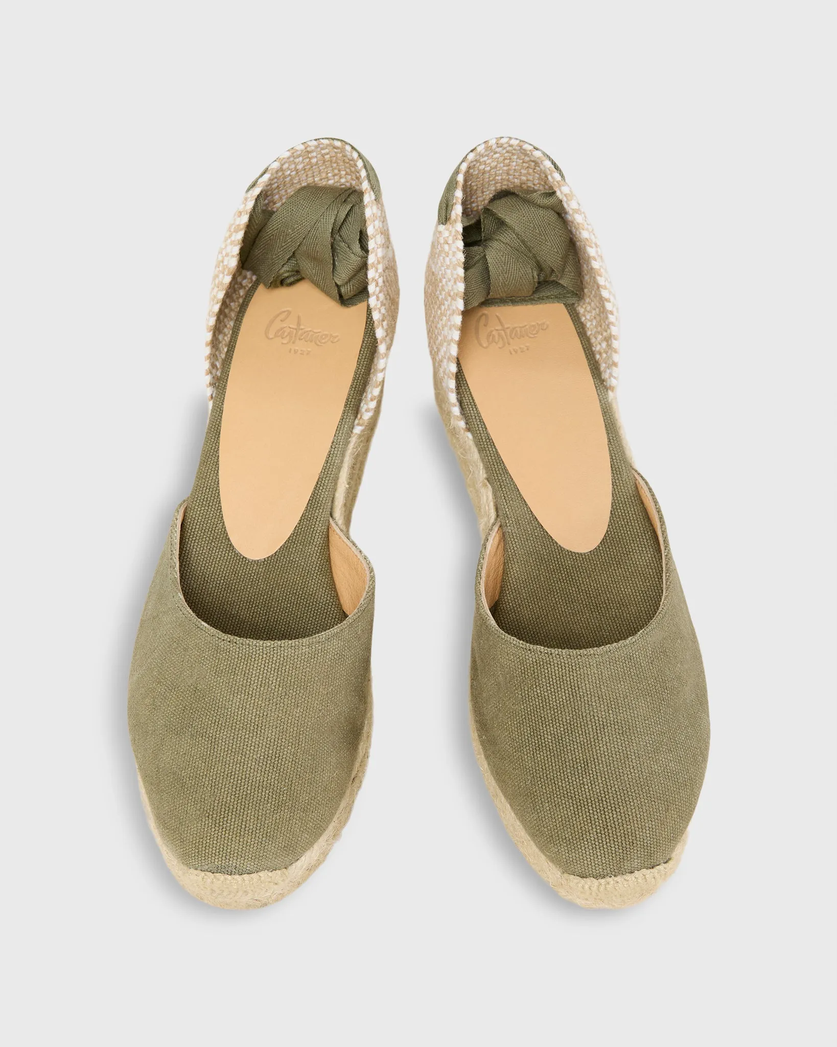 Extra Low Carina Espadrille in Olive Canvas