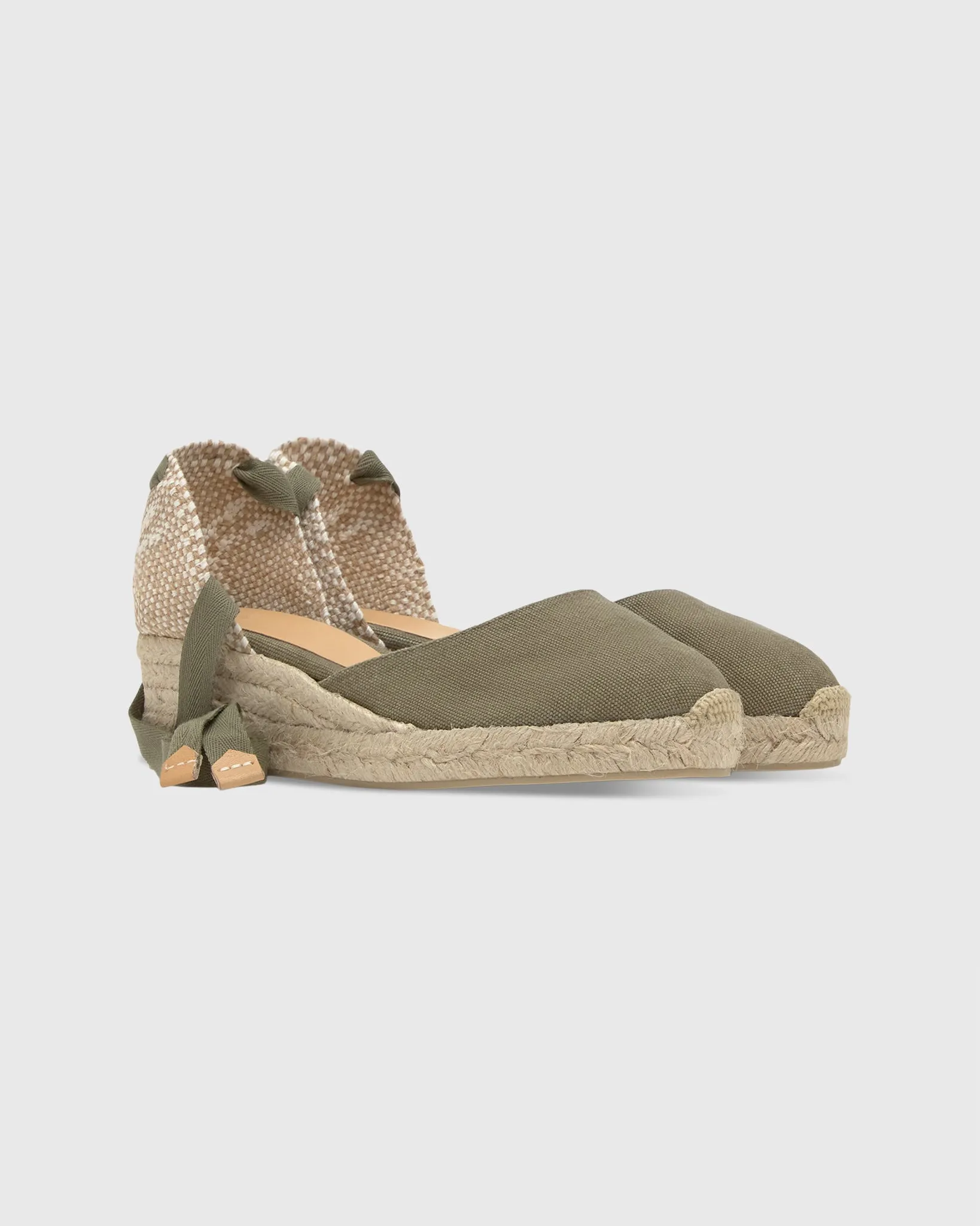 Extra Low Carina Espadrille in Olive Canvas