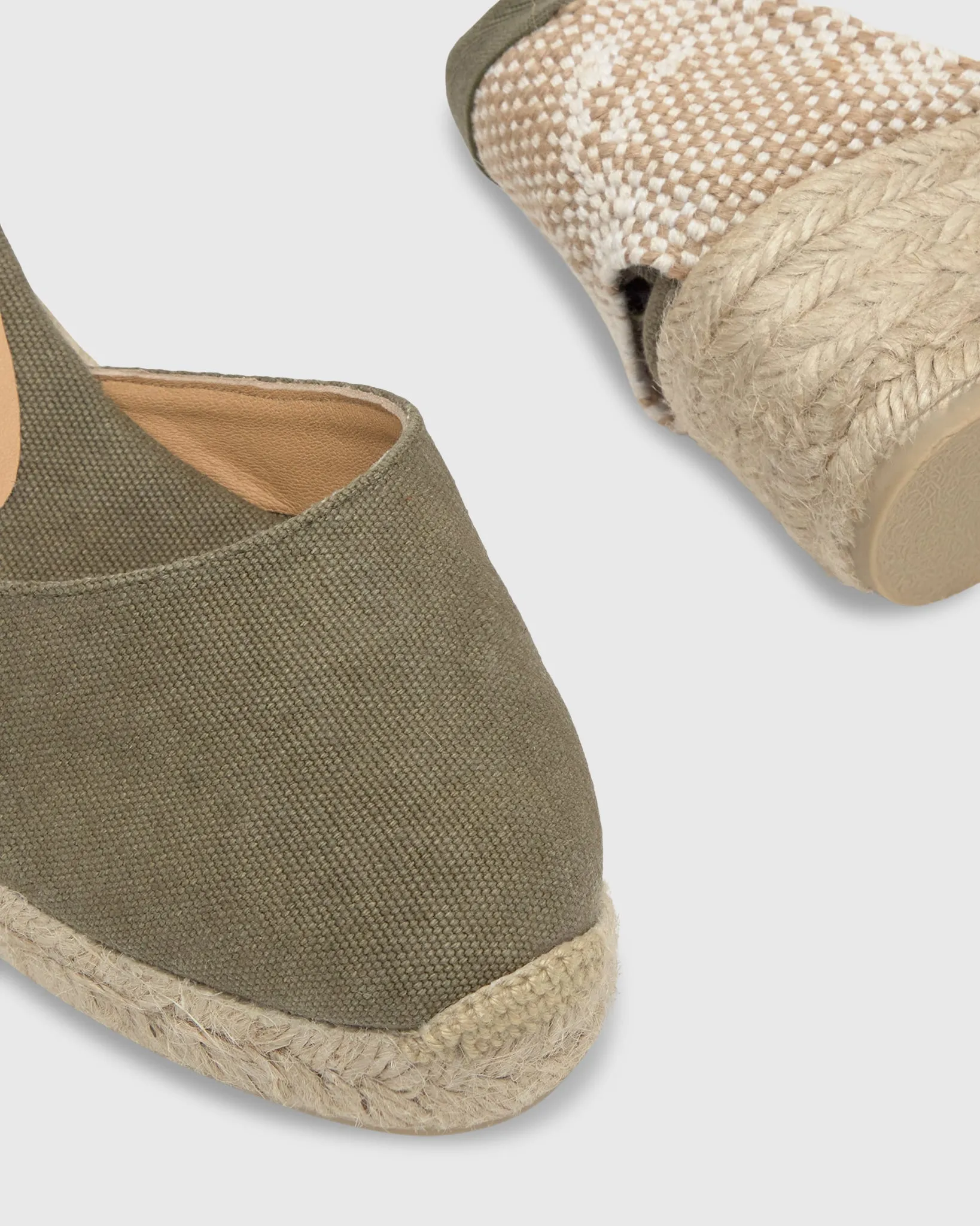 Extra Low Carina Espadrille in Olive Canvas