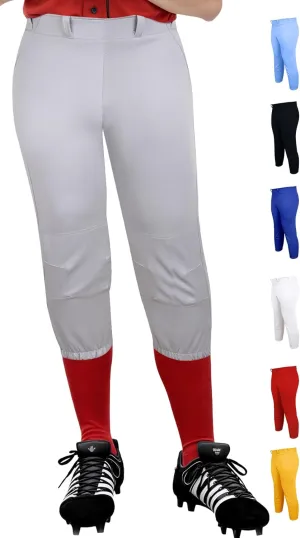 Exxact Sports Girls Softball Pants Knicker/Yoga Style Knee Length, 4-Way Stretch Low Rise Youth Softball Pants for Girls
