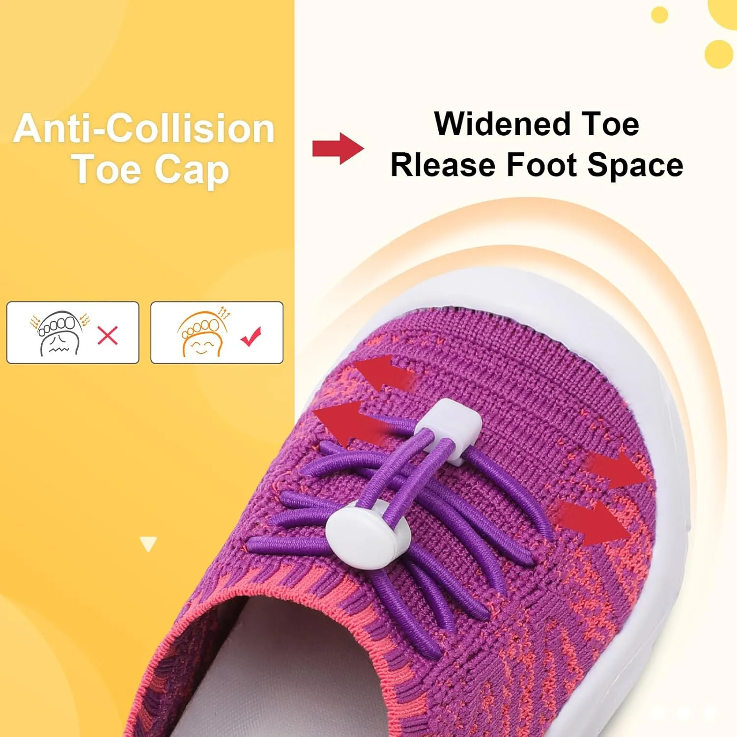 FEETCITY Toddler Slip On Shoes Boys Girls Wide Toddler Tennis Shoes Sports Walking Sneakers