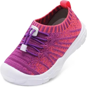 FEETCITY Toddler Slip On Shoes Boys Girls Wide Toddler Tennis Shoes Sports Walking Sneakers