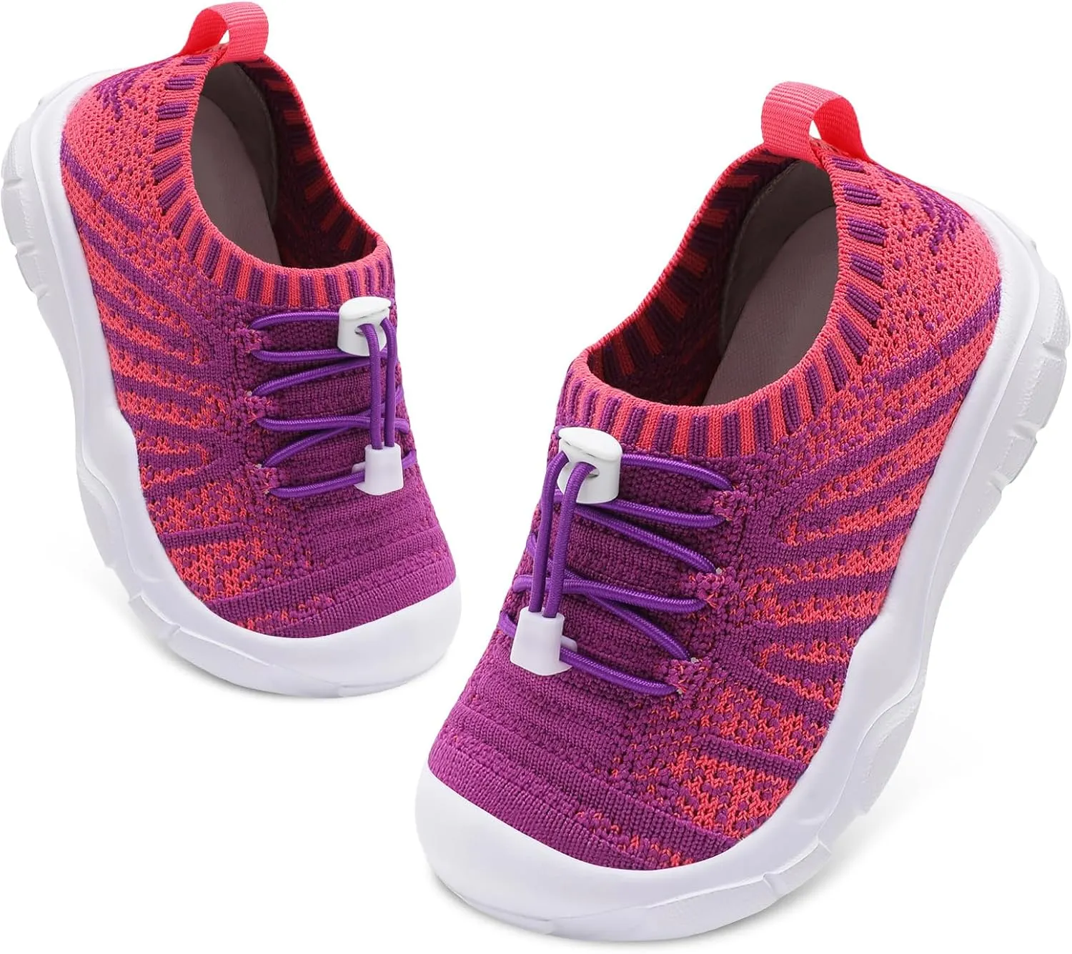 FEETCITY Toddler Slip On Shoes Boys Girls Wide Toddler Tennis Shoes Sports Walking Sneakers