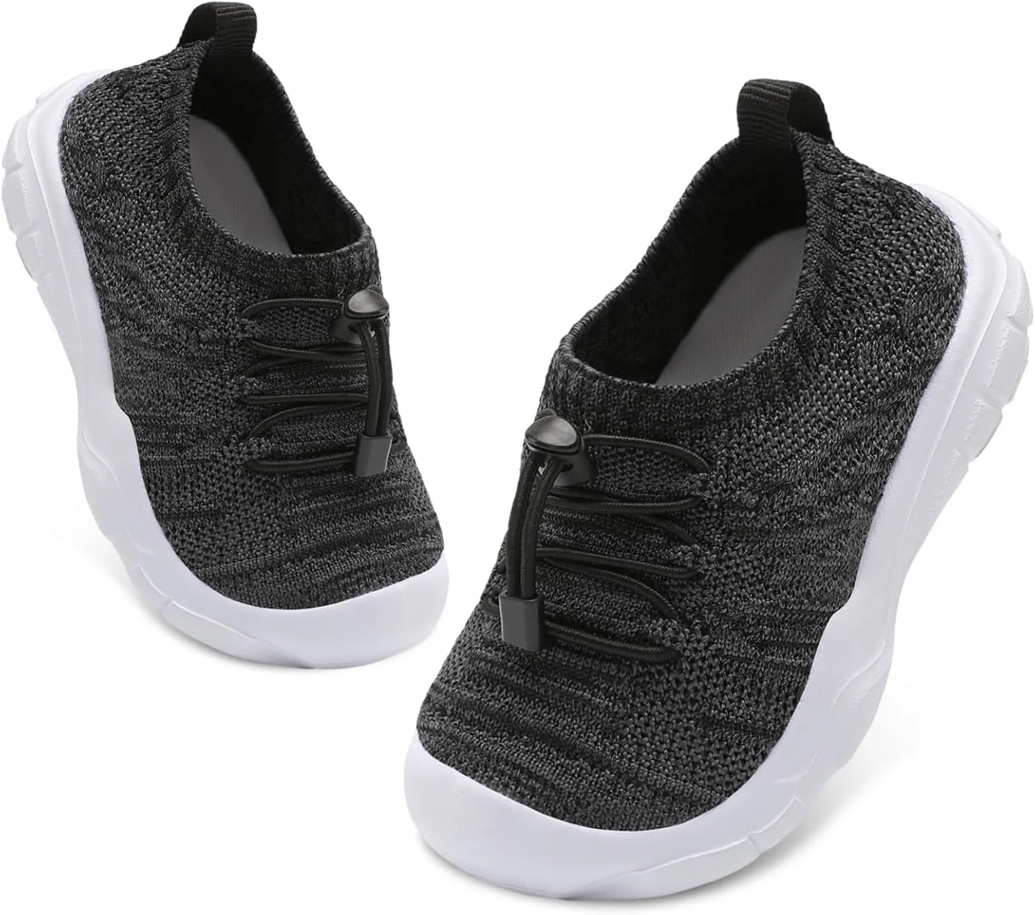 FEETCITY Toddler Slip On Shoes Boys Girls Wide Toddler Tennis Shoes Sports Walking Sneakers
