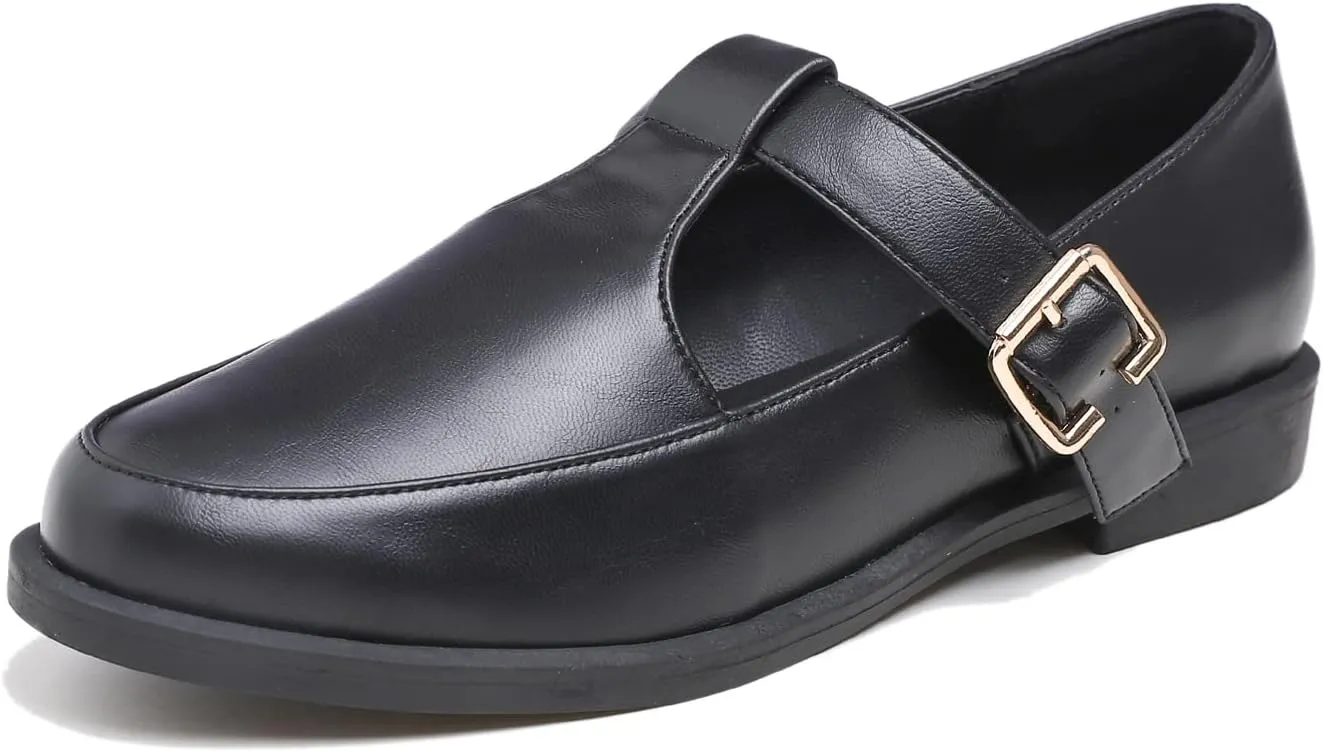 FEVERSOLE Women's Fashion Dress Comfort Low Heel Office Penny Loafer Flats