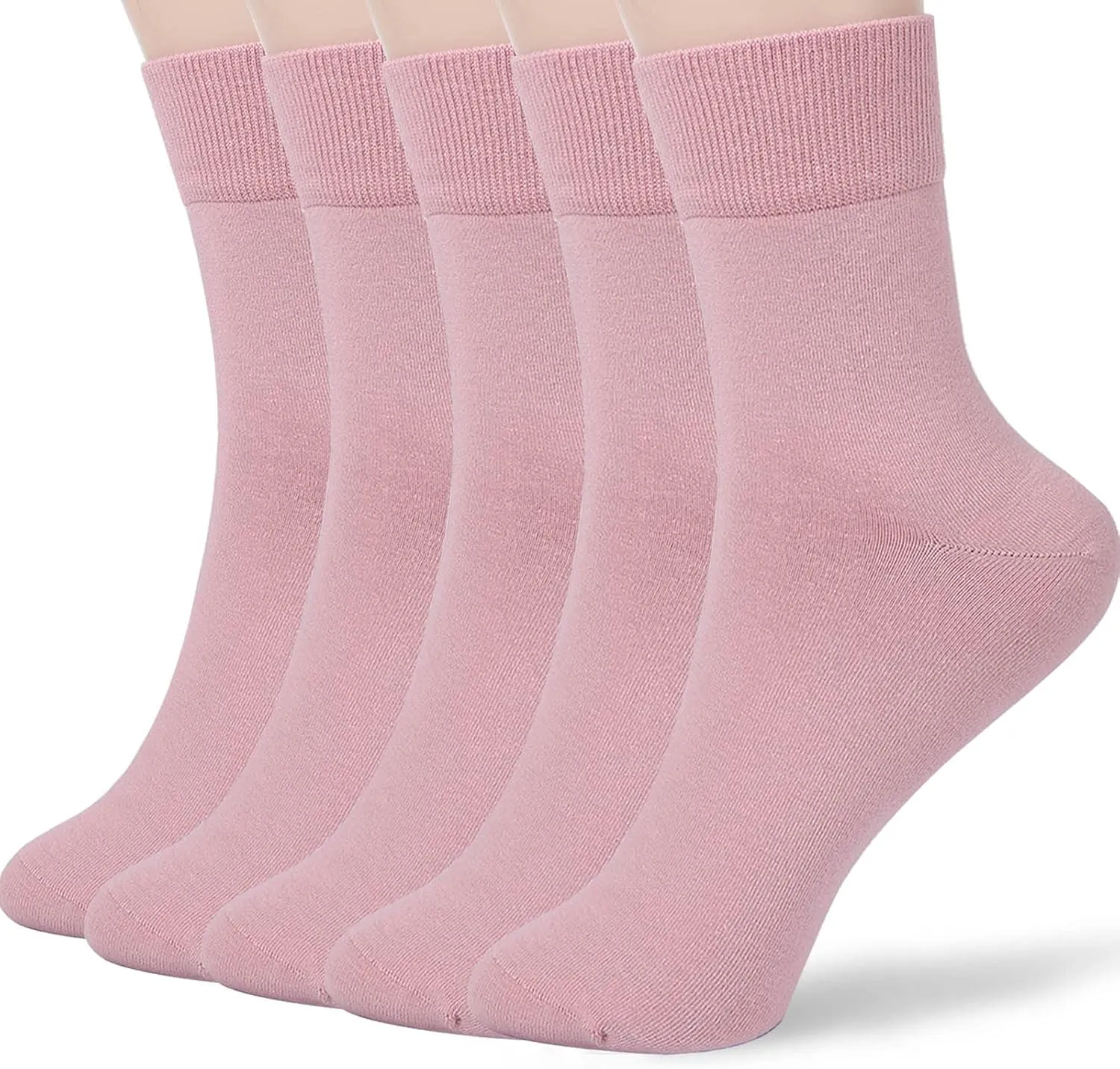 FGZ Women Thin Cotton Socks, Soft Cotton Bootie Socks Women Above Ankle Crew Socks 5-10 Pairs
