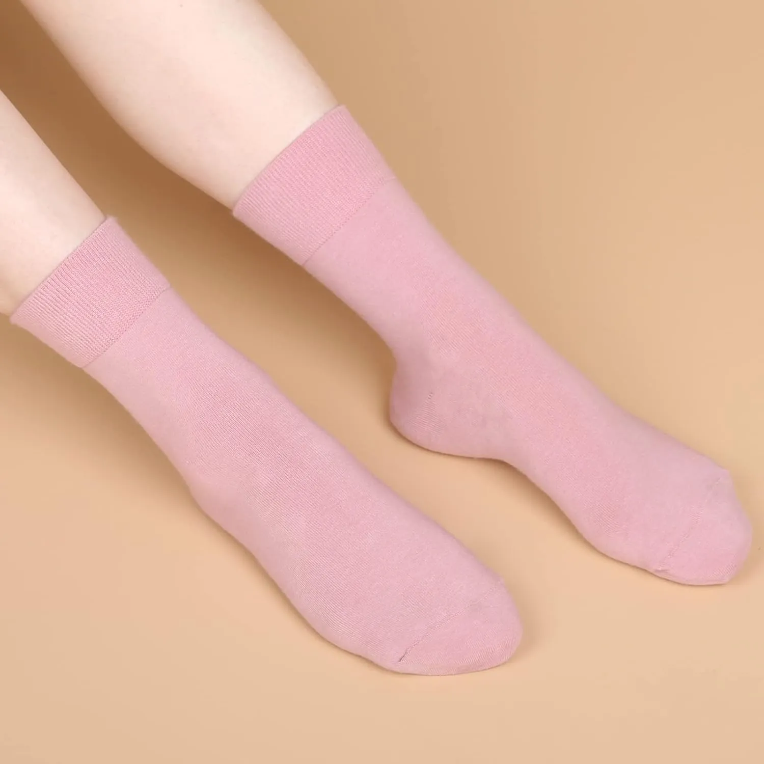 FGZ Women Thin Cotton Socks, Soft Cotton Bootie Socks Women Above Ankle Crew Socks 5-10 Pairs