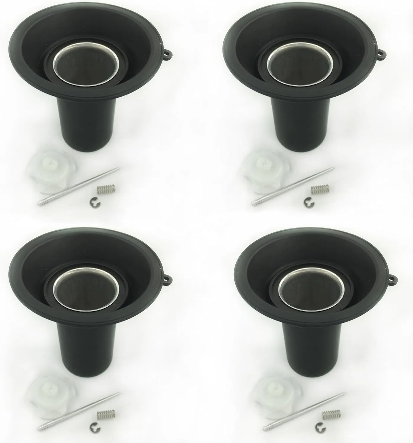 Fit For Honda VT1100C2 Shadow A.C.E. 1995-1999 1996 1997 1998 4PCS Motorcycle Rubber Carburetor Membrane Plungers, Carb Slide Vacuum Diaphragm Valve Piston with Kits