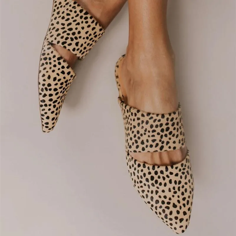 Flat Slipper Leopard Flexible Mule Special edition