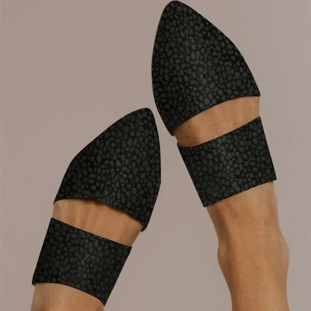 Flat Slipper Leopard Flexible Mule Special edition