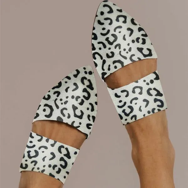 Flat Slipper Leopard Flexible Mule Special edition
