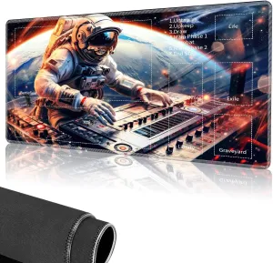 for MTG Playmat,Card Playmat Stitched with Magic Zone for MTG Card Game Playing,(35.5x19.7 in) Card Playmats Smooth Cloth Surface Non-Slip Silicone Bottom Battle Game Mat-Music Piano Key