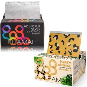 Framar Star Struck Silver Pop Up Hair Foil - Party Animal Pop Up Aluminum Foil Sheets