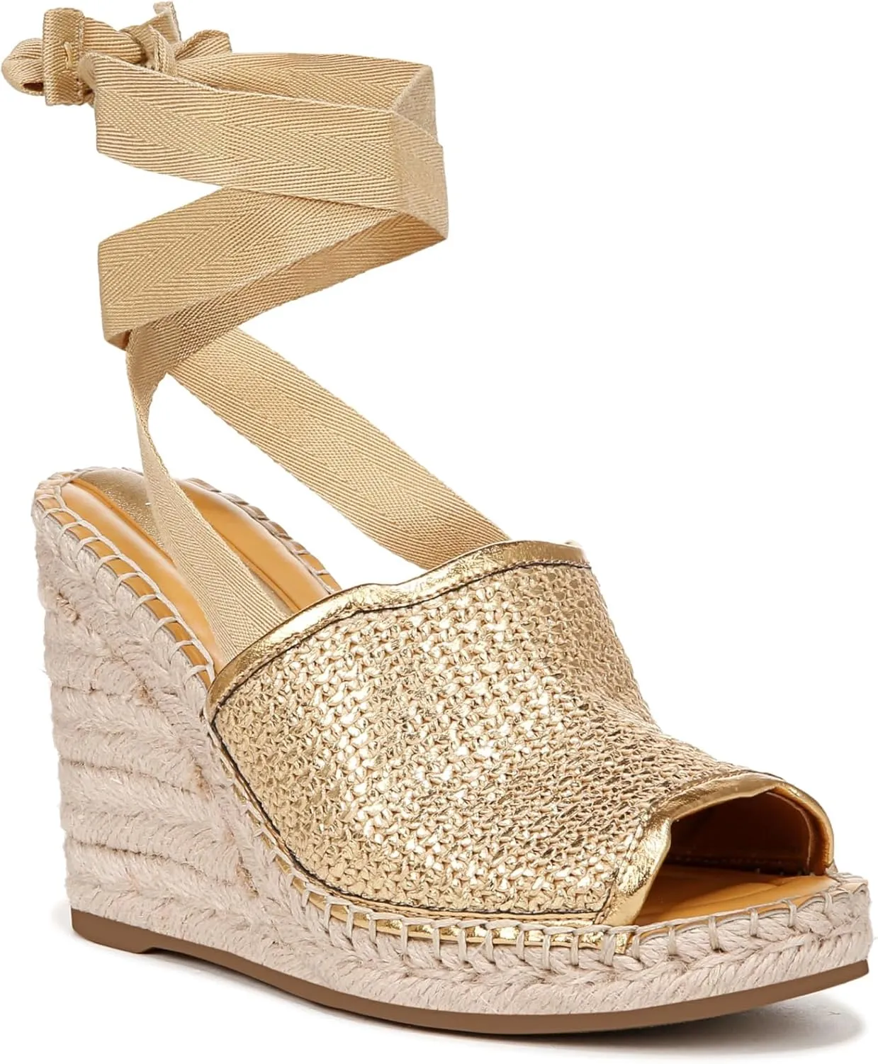 Franco Sarto Women's Sierra Lace Up Espadrille Wedges Sandal