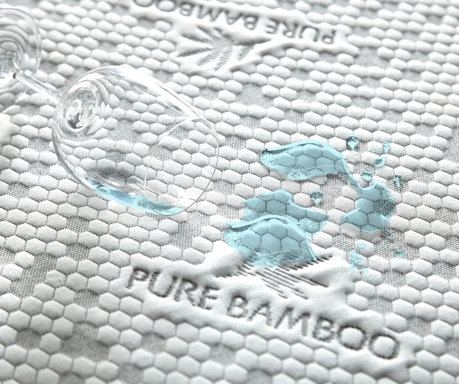 Full Mattress Protector by Pure Bamboo, Waterproof, Charcoal Fiber - Viscose Derived from Bamboo Charcoal Fiber, Mattress Cover Protects Against Moisture, Spills, Stains (Full)