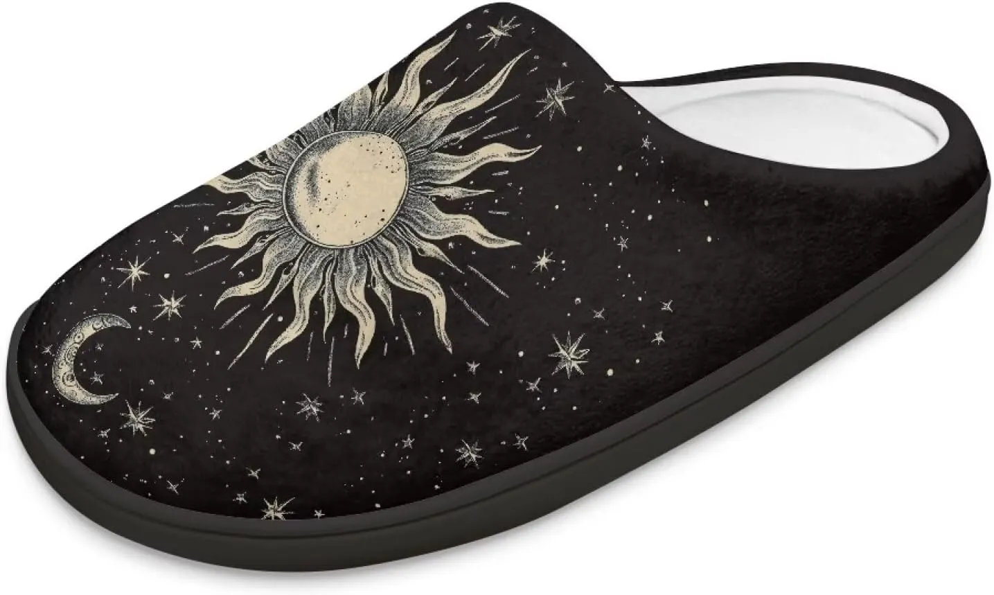 Fuzzy Slippers for Men Slip On Warm Slippers Comfortable Anti-Skid Casual Indoor Bedroom House Shoes SizeUS 4-15
