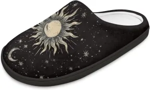 Fuzzy Slippers for Men Slip On Warm Slippers Comfortable Anti-Skid Casual Indoor Bedroom House Shoes SizeUS 4-15