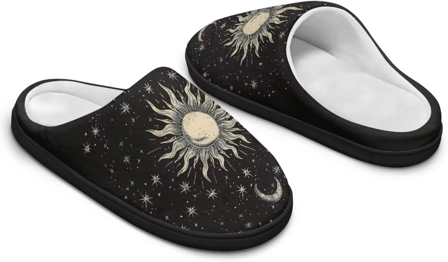 Fuzzy Slippers for Men Slip On Warm Slippers Comfortable Anti-Skid Casual Indoor Bedroom House Shoes SizeUS 4-15