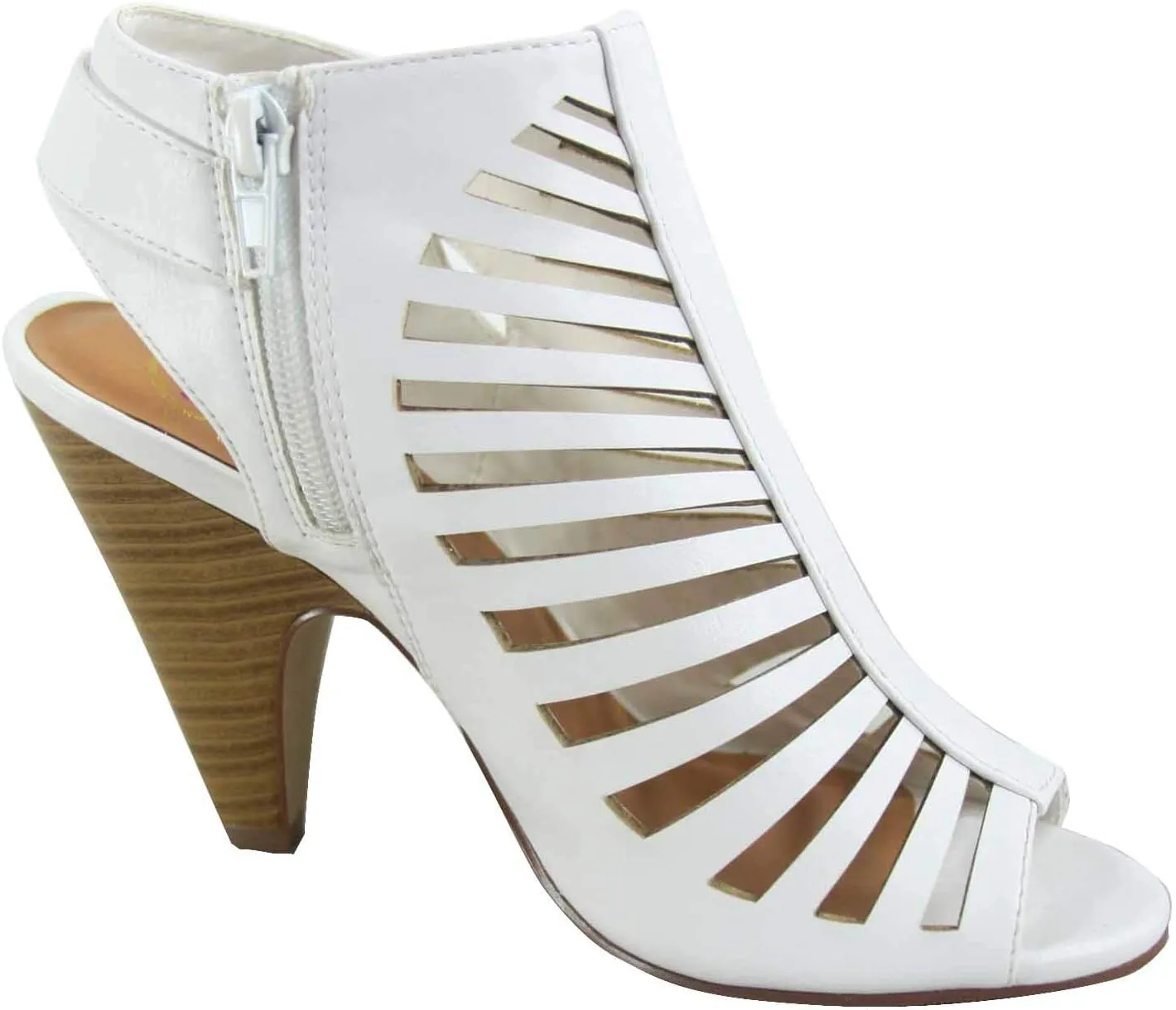 FZ-Shaky-s Women's Sexy Strappy Peep Toe Slingback Buckle Chunky Heel Sandal Shoes