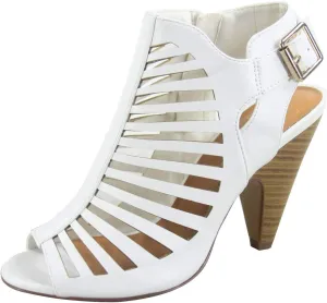 FZ-Shaky-s Women's Sexy Strappy Peep Toe Slingback Buckle Chunky Heel Sandal Shoes