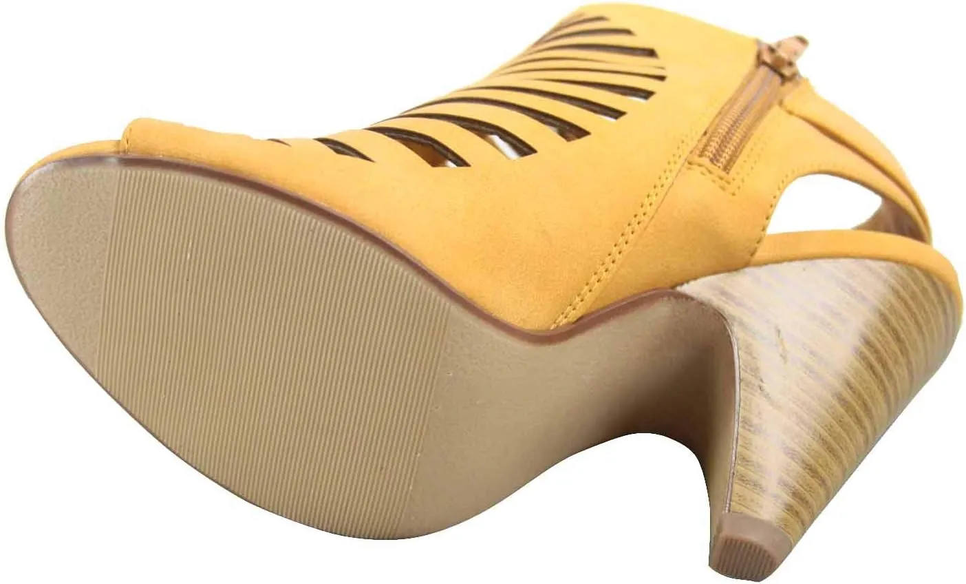 FZ-Shaky-s Women's Sexy Strappy Peep Toe Slingback Buckle Chunky Heel Sandal Shoes