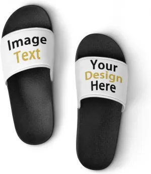 Generic Custom Slides Slippers Personalized Photo Text Slippers Sandals Comfortable Bathroom Shower Slippers Casual Sandals Shoes Customized Sandals for Men Women