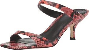 Genia Heeled Slide 8.5 / M / Coral Snake Printed Leather