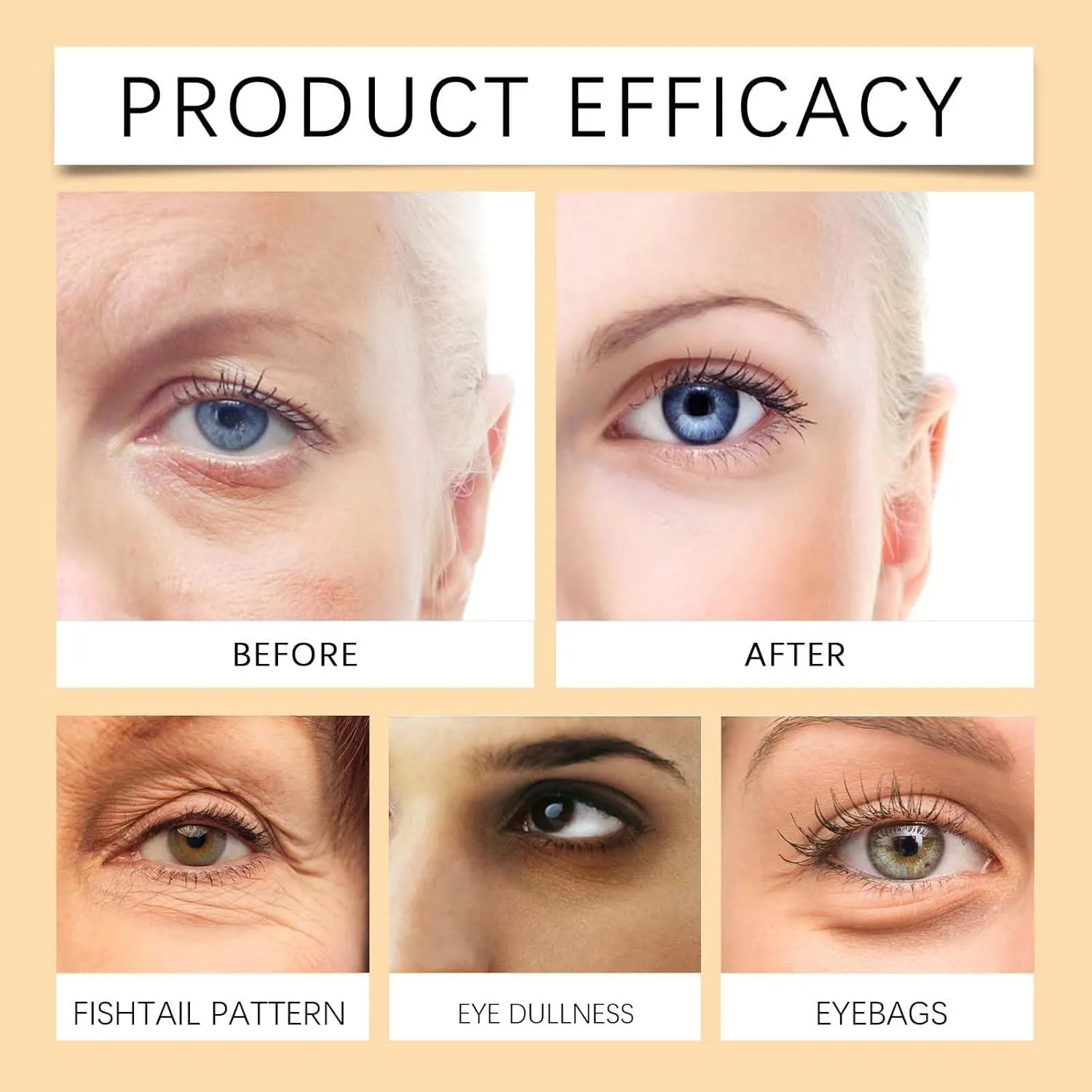 Gentian Anti Wrinkle Eye Cream can fade eye lines, repair dark circles, eye bags, and puffiness (3PC)