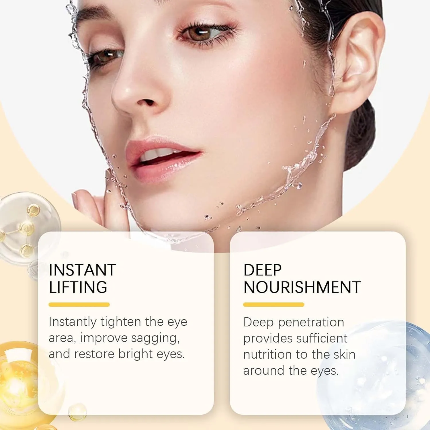Gentian Anti Wrinkle Eye Cream can fade eye lines, repair dark circles, eye bags, and puffiness (3PC)