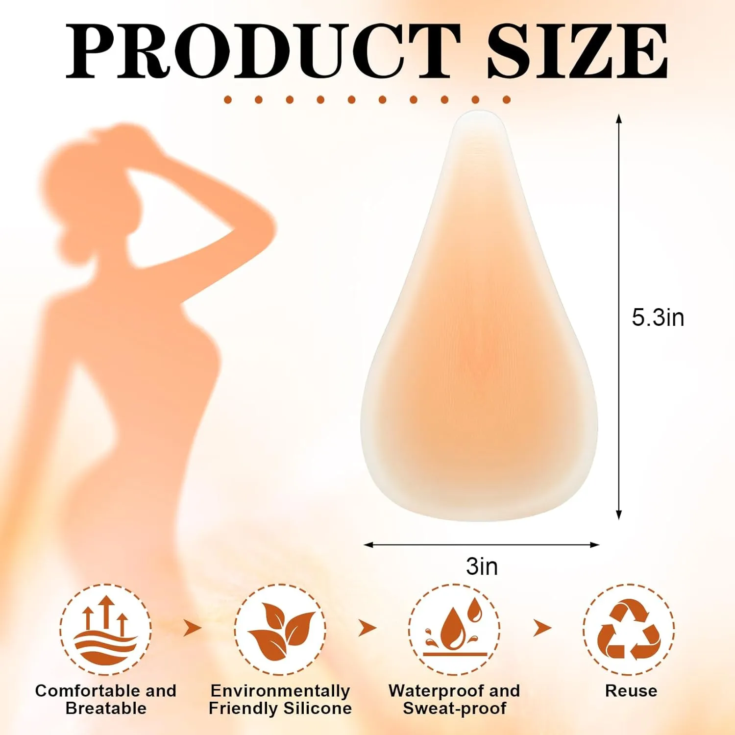 Geyoga 8 Pcs Camel Pads Toes Concealer Seamless Hider Reusable Silicone Anti Camel Cover Insert Guard for Women Girls