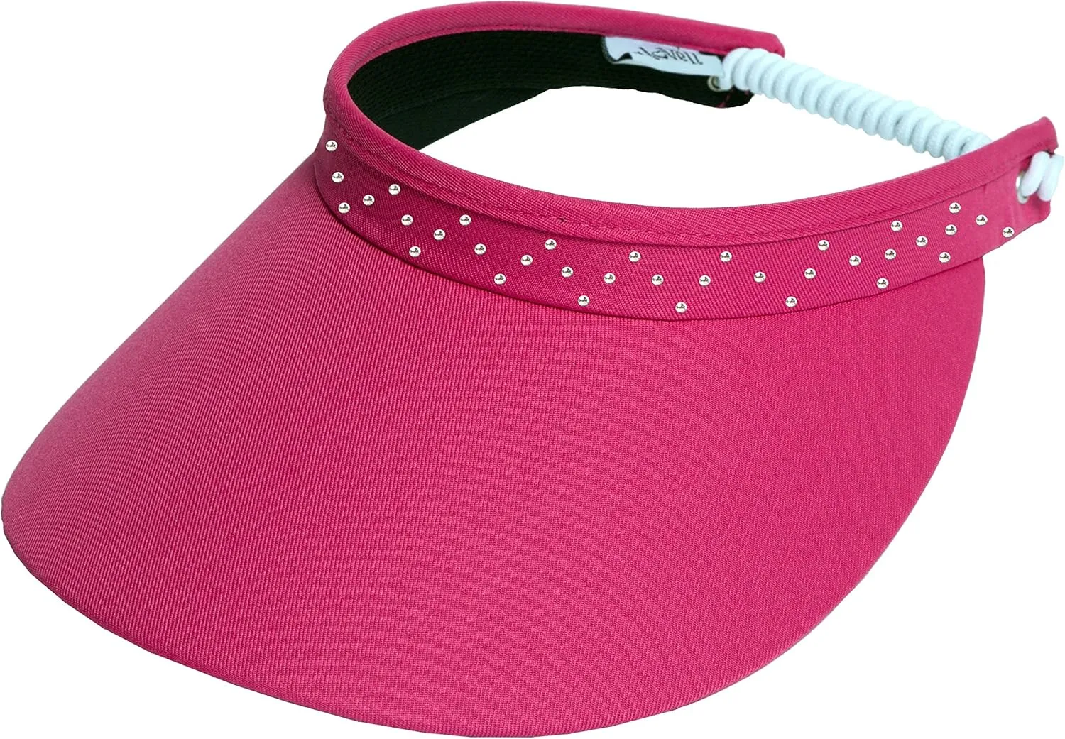 Glove It Bling Visor, Ladies Visor Hat, Sun Visor for Women, Golf Visor, Visor for Running, Tennis, Beach, Pink Bling Coil Visor