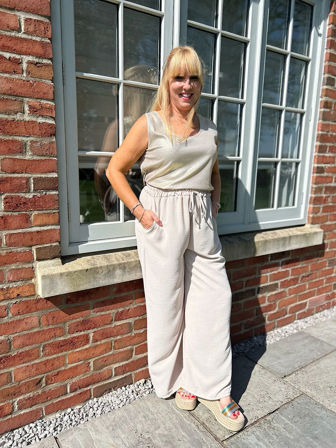 Gold Ribbed Vest Scarlett