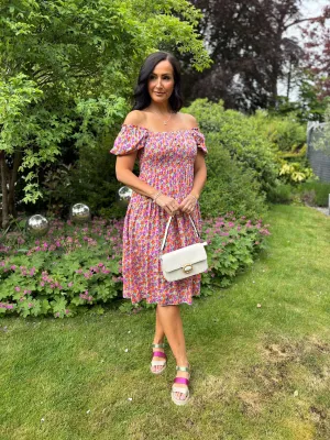 Grape Ditsy Floral Dress Veronica