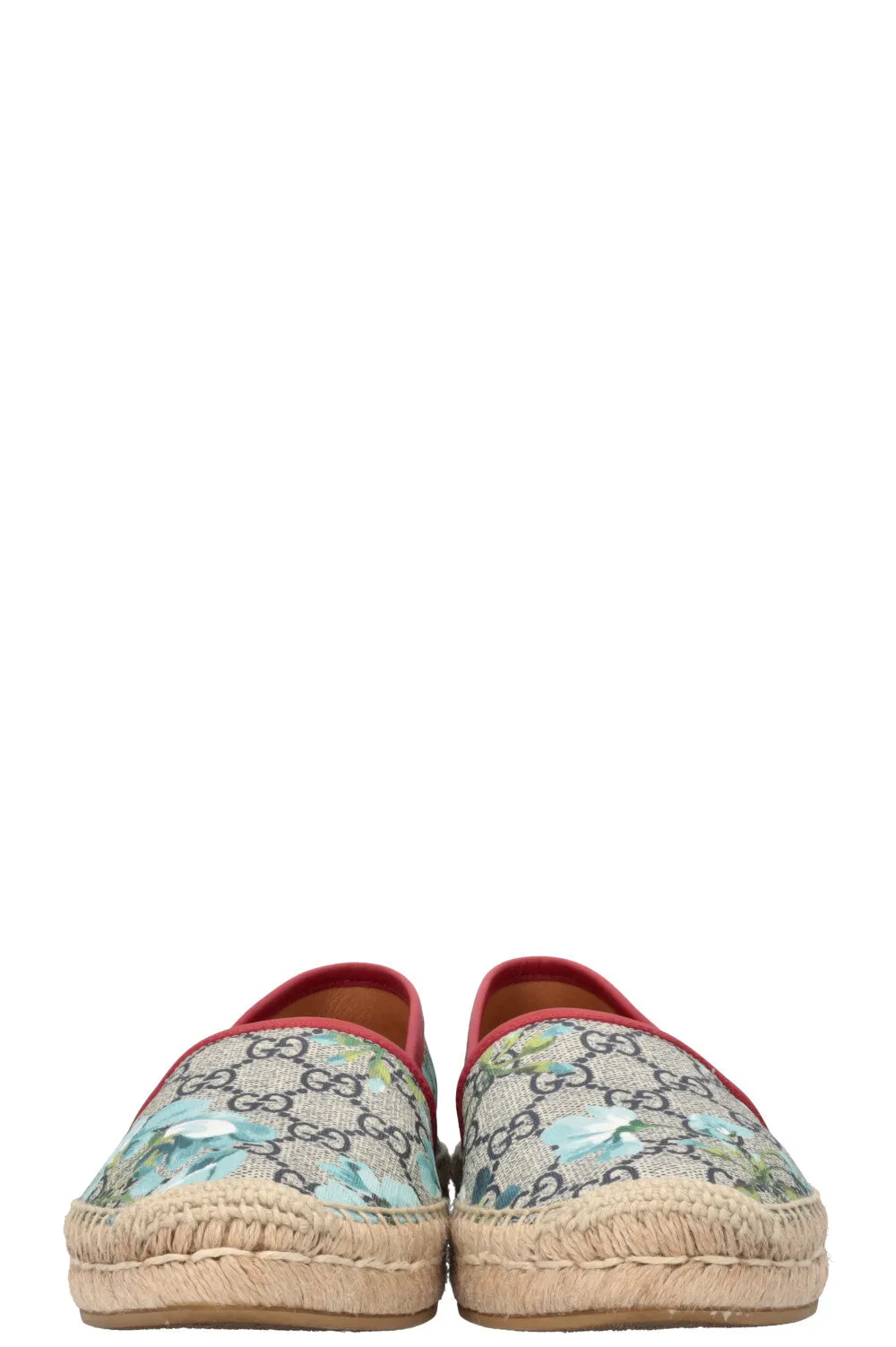 GUCCI GG Supreme Espadrilles Floral Blue Red