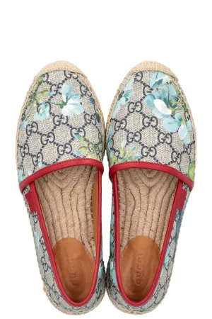 GUCCI GG Supreme Espadrilles Floral Blue Red
