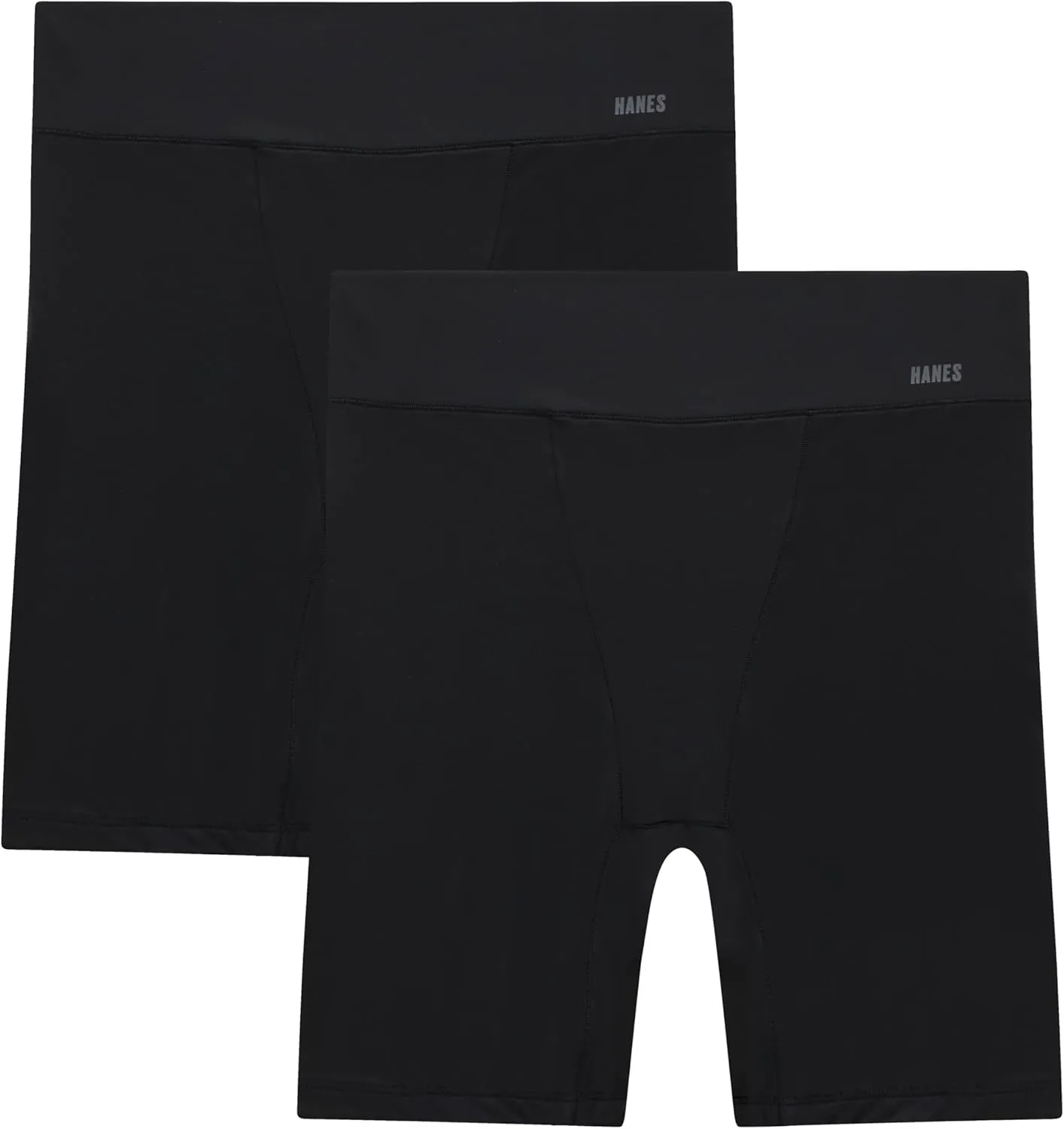 Hanes Women's Moves Underwear, Anti-Chafe Slip Shorts, Microfiber Slip Shorts for Women, 2-Pack