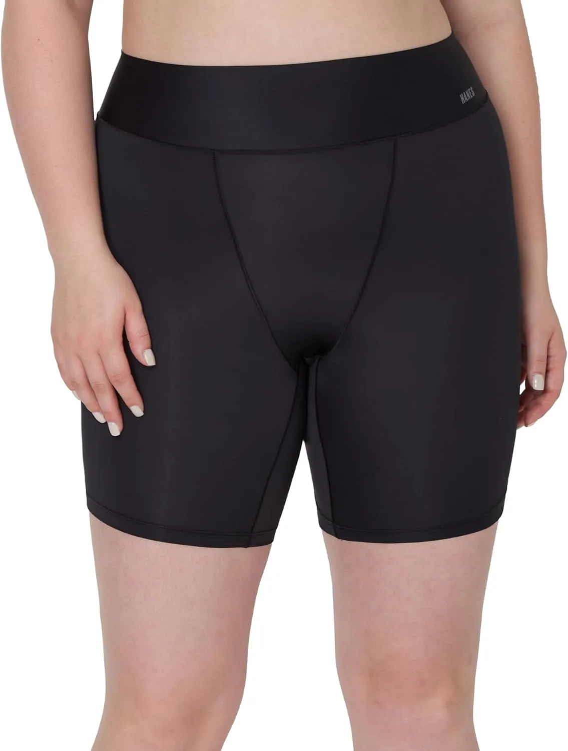 Hanes Women's Moves Underwear, Anti-Chafe Slip Shorts, Microfiber Slip Shorts for Women, 2-Pack