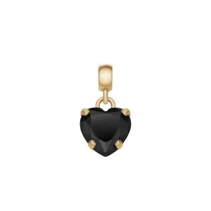 Heart Black Crystal Charm G