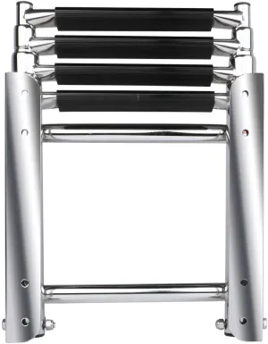 Heavy Duty 4 Step Boat Ladder, Marine Stainless Steel Swim Platform Telescoping Ladder, Under Platform Slide Mount Boat Boarding Ladder for Marine Yacht