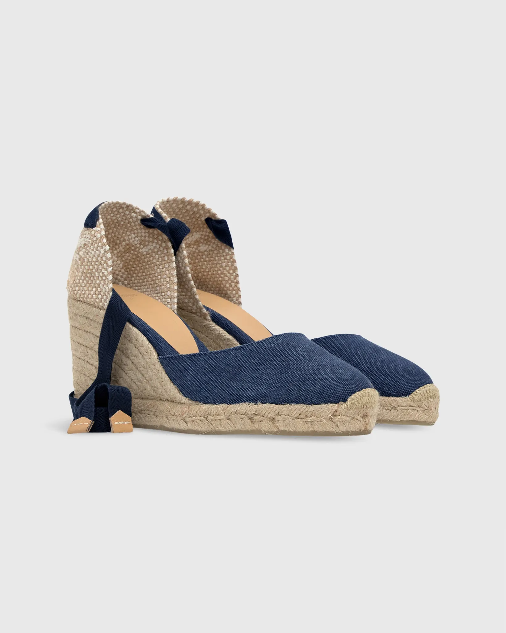 High Carina Espadrille in Navy Oxford Canvas