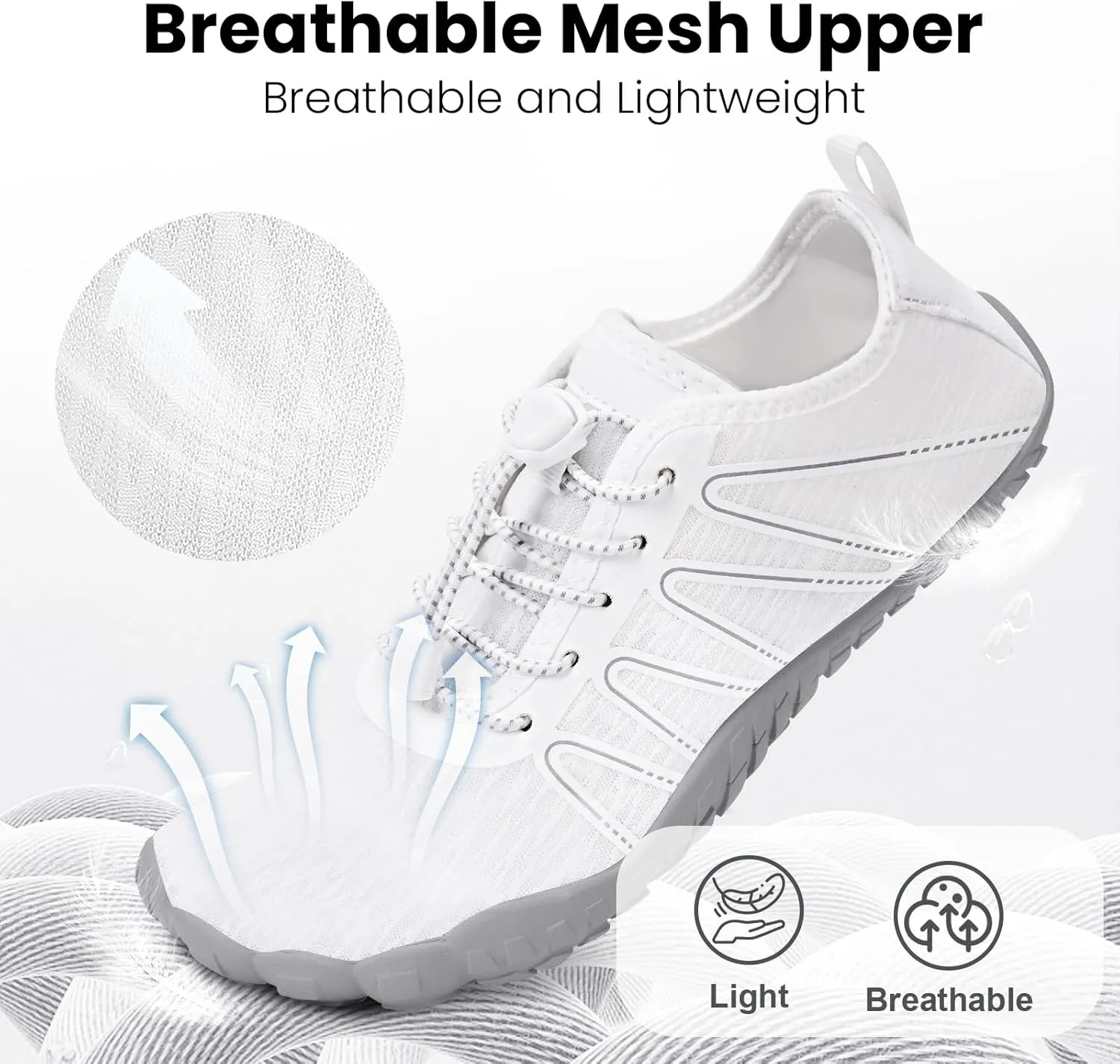 Hike Barefoot Water Shoes Women Men, Pro Grounded Footwear Womens Mens Breathable Wide Toe Box Grounding Unisex for Outdoor Beach Swim Pool Hiking Kayaking Surfing