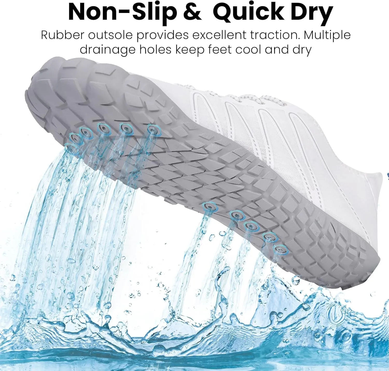 Hike Barefoot Water Shoes Women Men, Pro Grounded Footwear Womens Mens Breathable Wide Toe Box Grounding Unisex for Outdoor Beach Swim Pool Hiking Kayaking Surfing