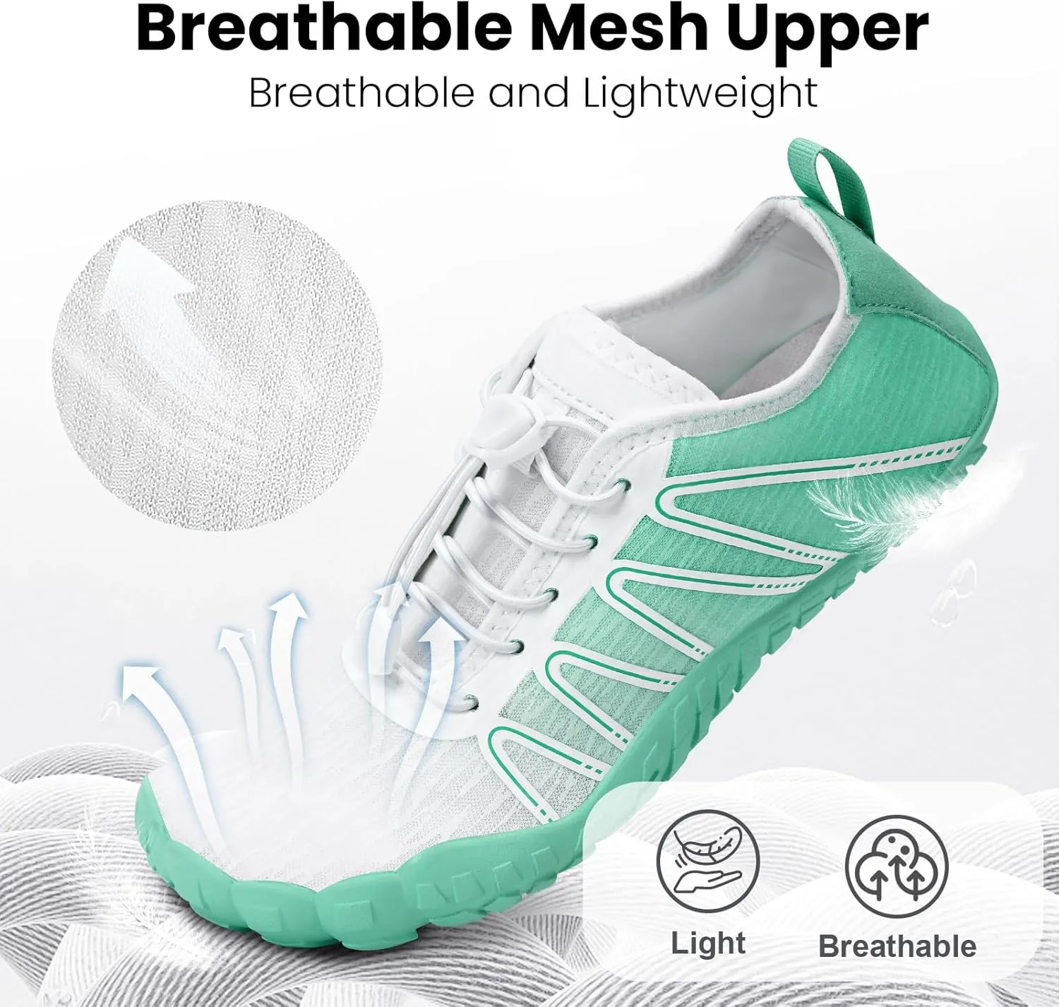 Hike Barefoot Water Shoes Women Men, Pro Grounded Footwear Womens Mens Breathable Wide Toe Box Grounding Unisex for Outdoor Beach Swim Pool Hiking Kayaking Surfing