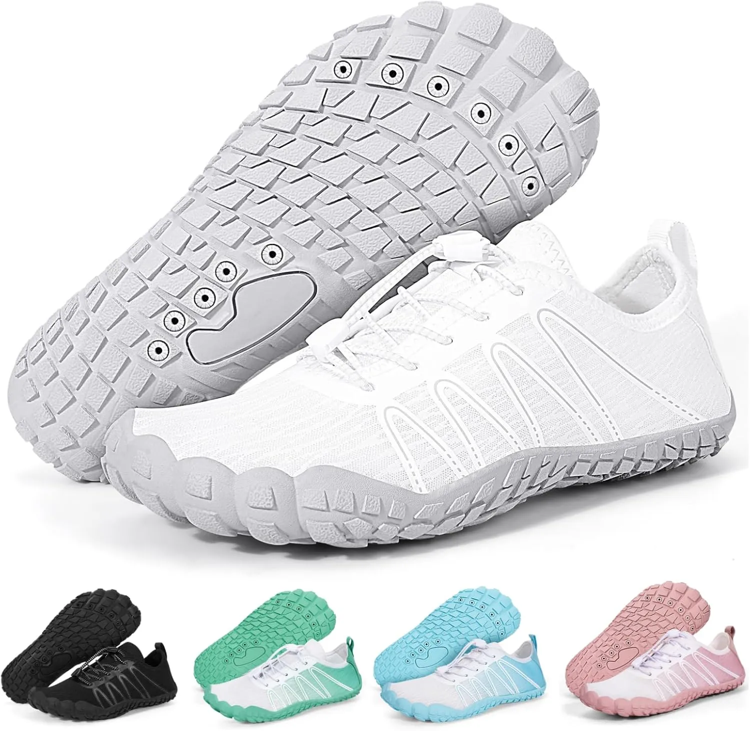 Hike Barefoot Water Shoes Women Men, Pro Grounded Footwear Womens Mens Breathable Wide Toe Box Grounding Unisex for Outdoor Beach Swim Pool Hiking Kayaking Surfing