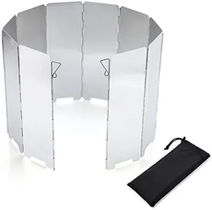 Home-organizer Tech 10 Plates Folding Camp Stove Windshield Camping Picnic Stove Wind Screen
