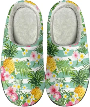 House Home Slippers for Women Men, Spa Slippers Casual Cloesd Toe Indoor Slippers Cozy Warm Bedroom Shoes Indoor Slide