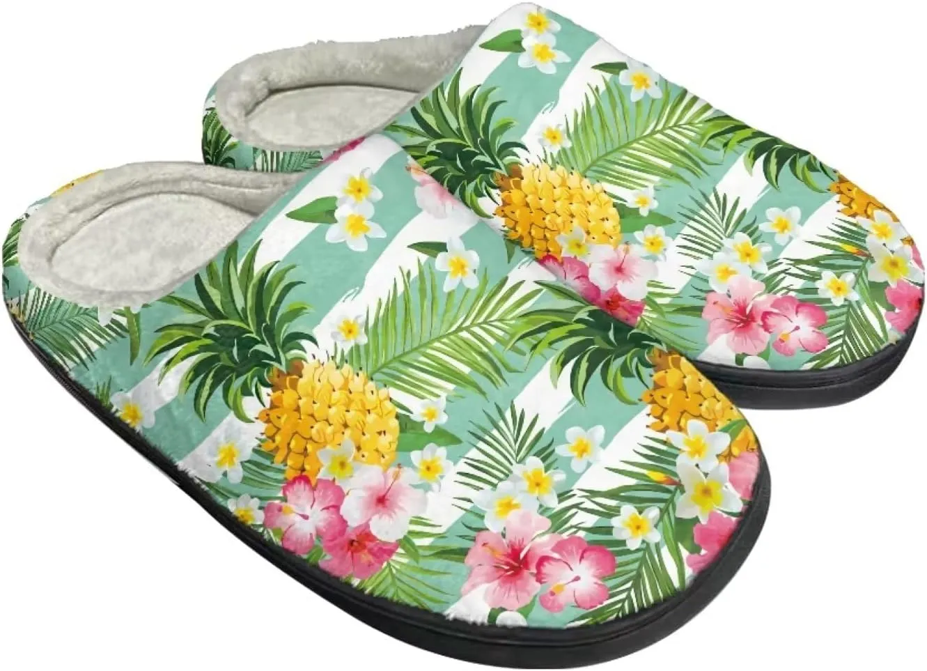 House Home Slippers for Women Men, Spa Slippers Casual Cloesd Toe Indoor Slippers Cozy Warm Bedroom Shoes Indoor Slide